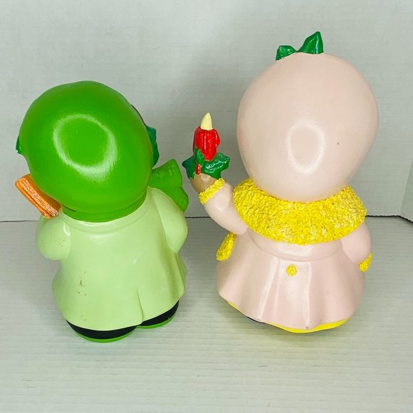 Set of 2 Vintage Hobbyist Ceramic Christmas Carolers Teddy Bears Figurines - Picture 7 of 9